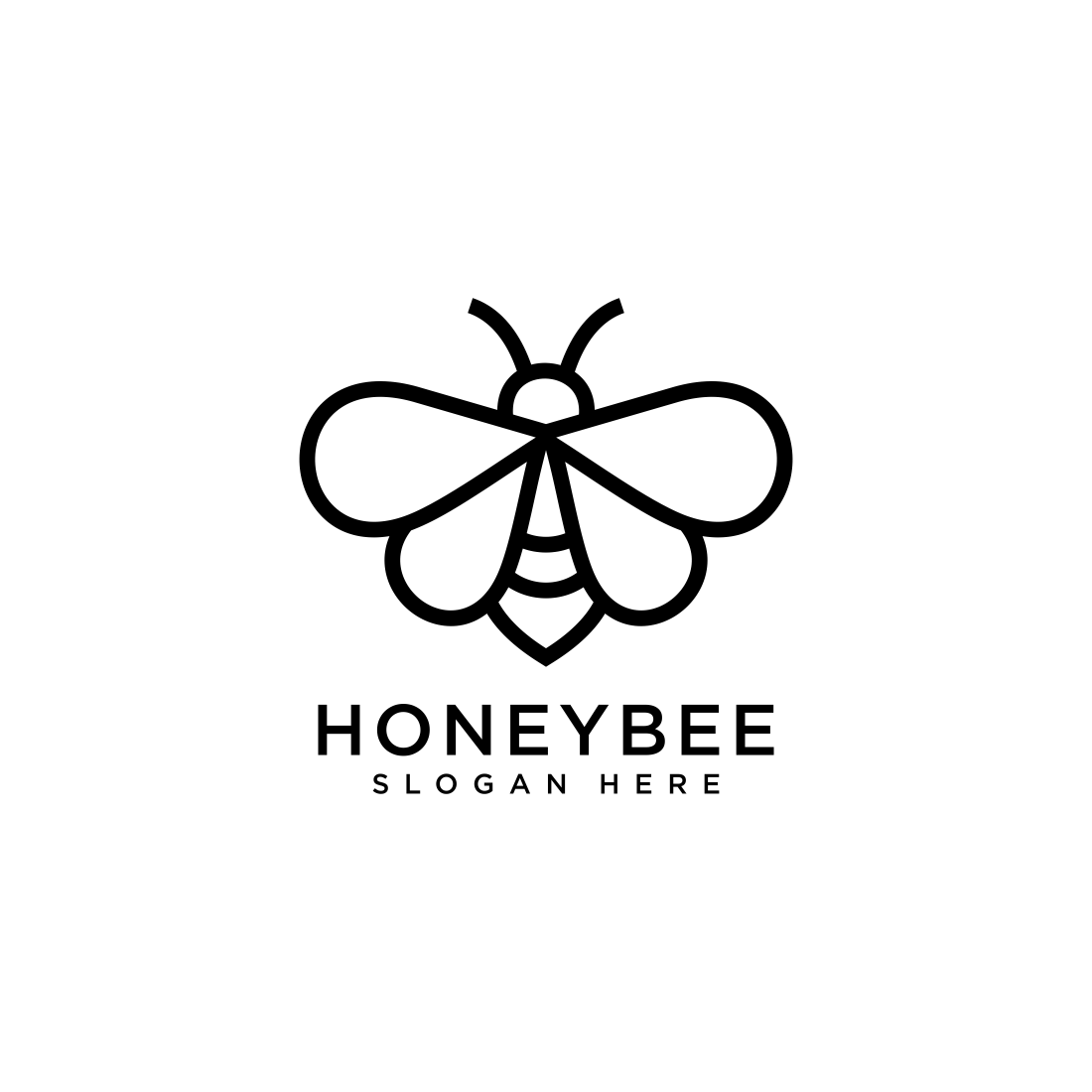 honey bee animal logo preview image.