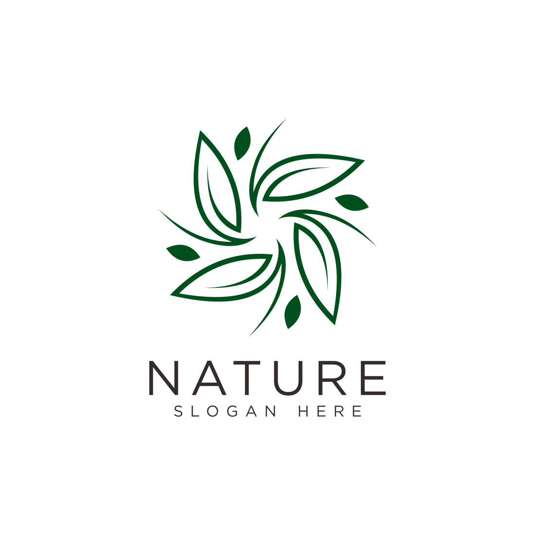 flower nature logo vector cover image.