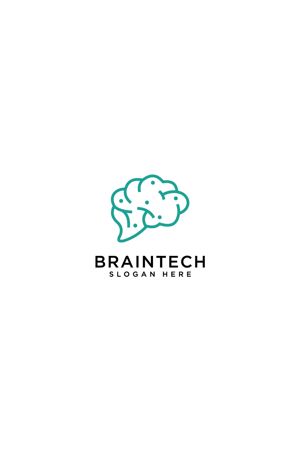brain logo vector design pinterest preview image.