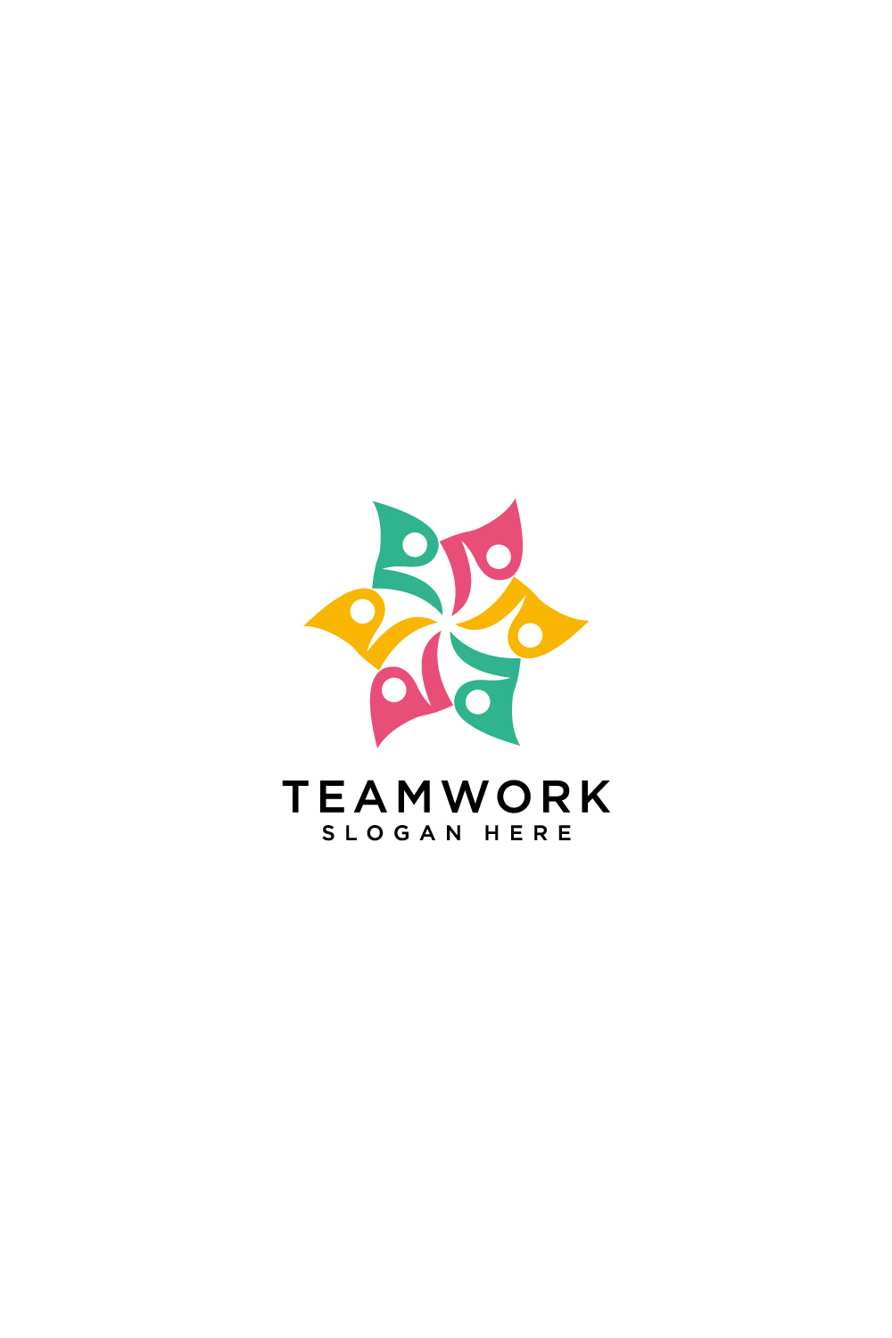 teamwork logo vector design pinterest preview image.