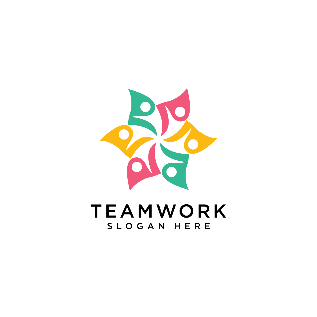 teamwork logo vector design preview image.