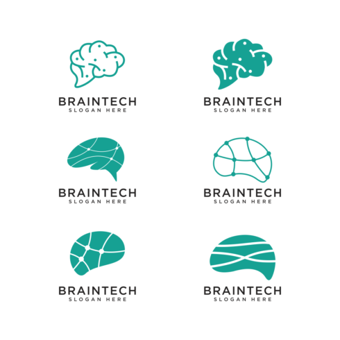 brain technology vector design cover image.