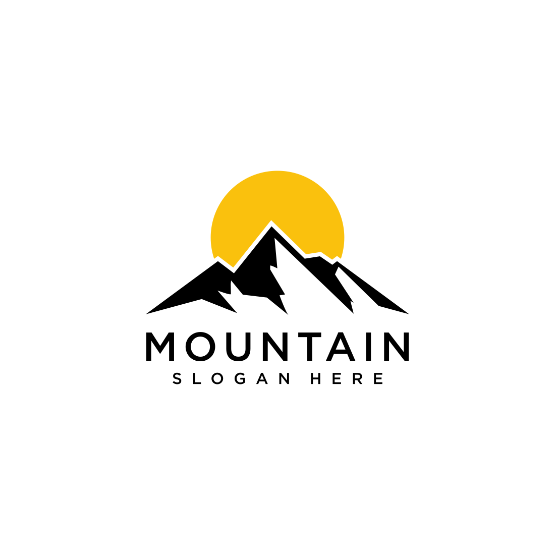 mountain logo vector design preview image.
