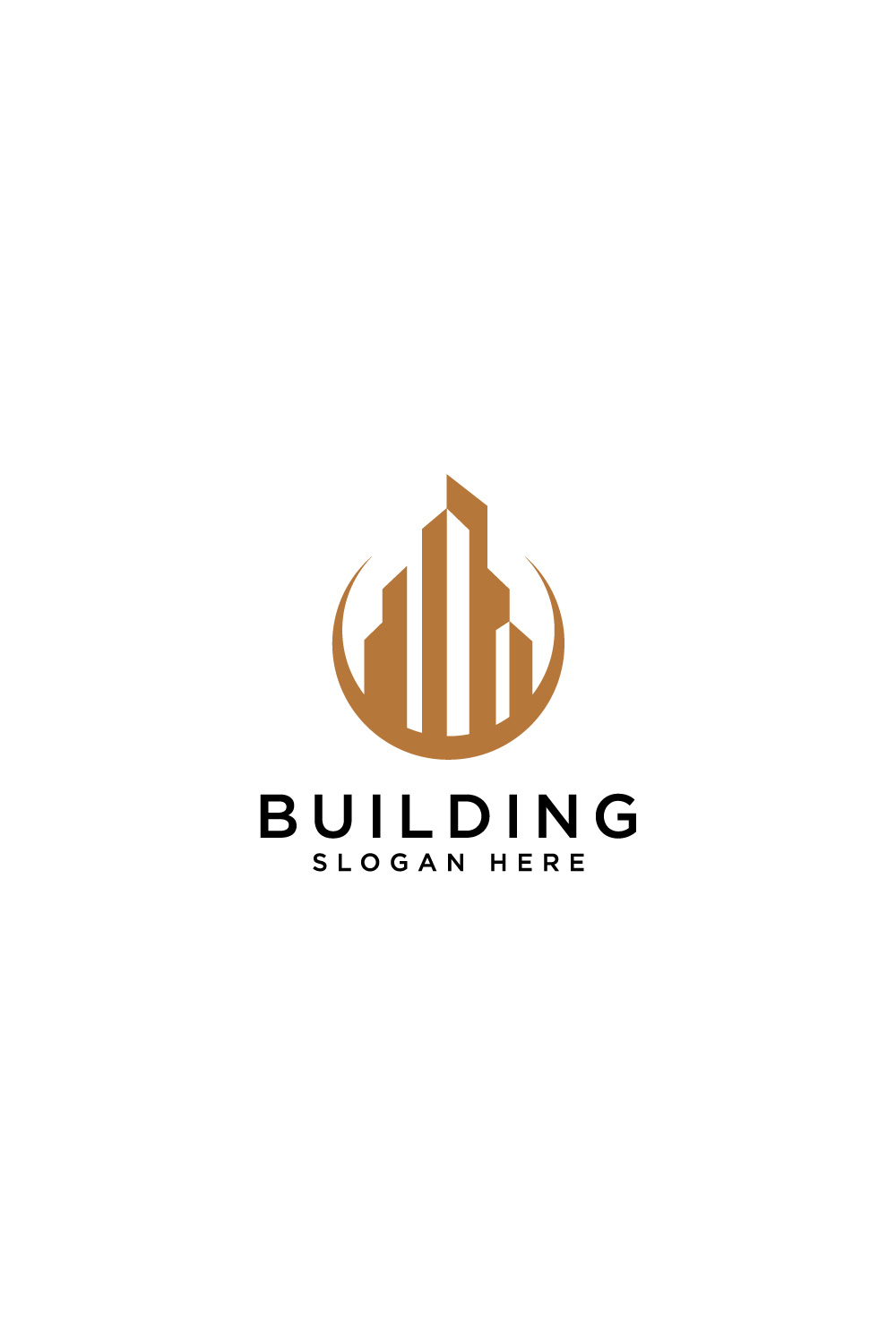 Building logo vector design template pinterest preview image.