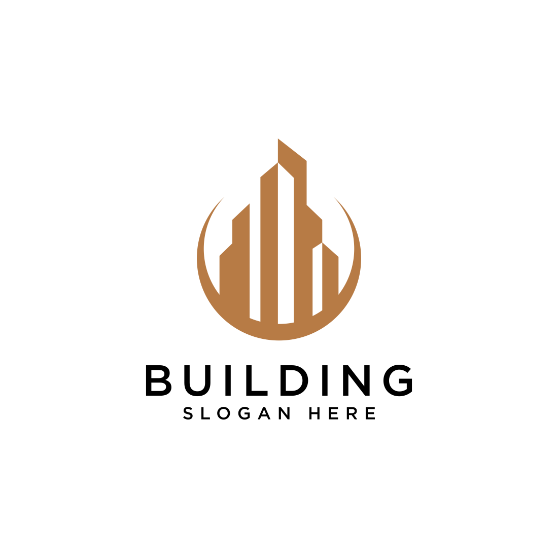 Building logo vector design template preview image.