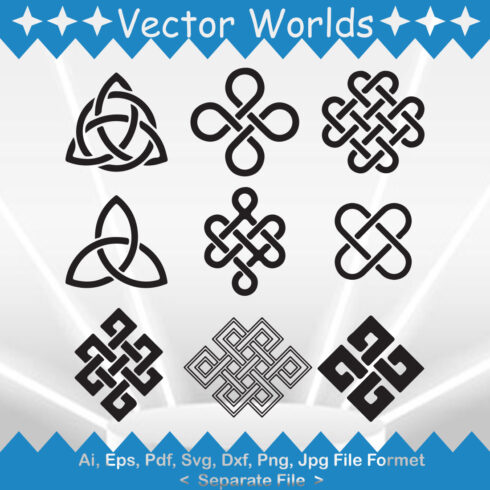 Eternity Knot Symbol SVG Vector Design cover image.