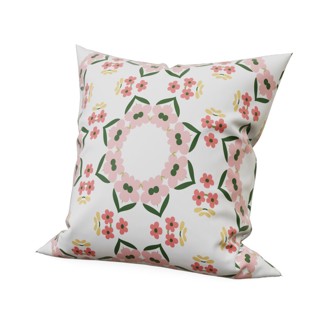 3dsurface p4moctagon colorful flower pattern square pillow 2000x1676 cushion 809