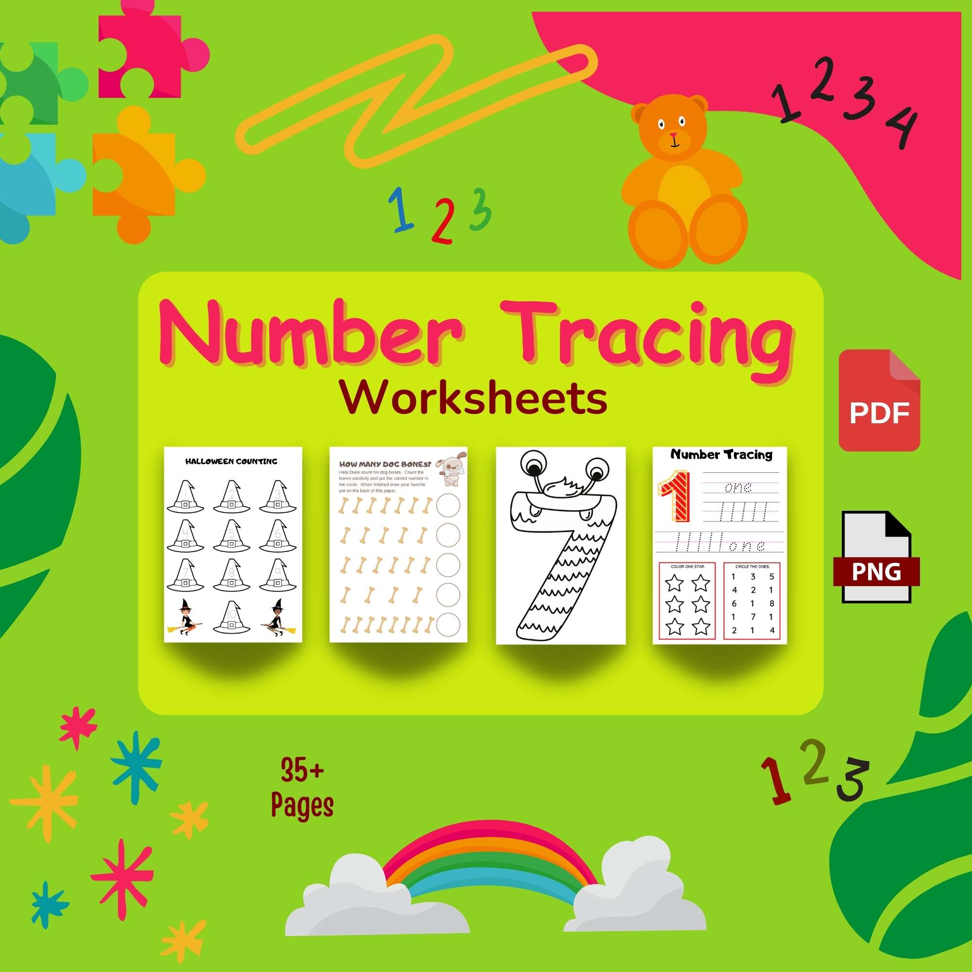 Number And Letter Tracing Book For Preschoolers: Math Activity