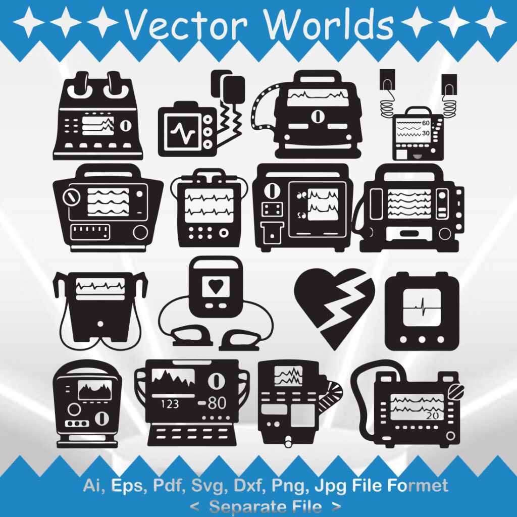 Defibrillator Machine SVG Vector Design. - MasterBundles