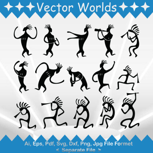 Kokopelli SVG Vector Design cover image.