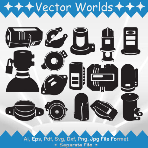 Gas Cylinder Lockout Cap SVG Vector Design cover image.