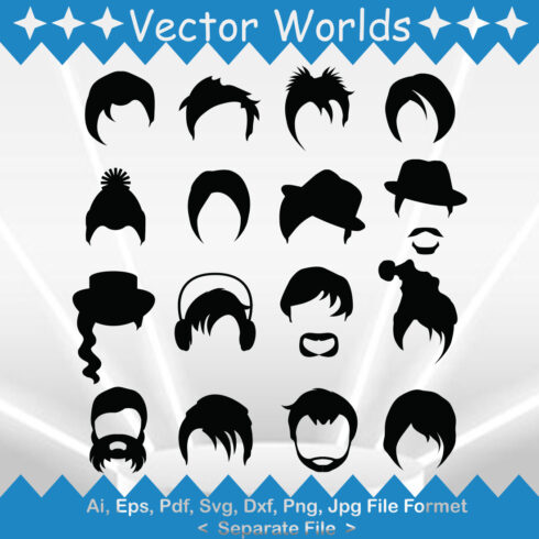 Hairstyle SVG Vector Design cover image.