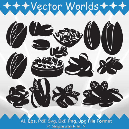 Pistachio Seed SVG Vector Design cover image.