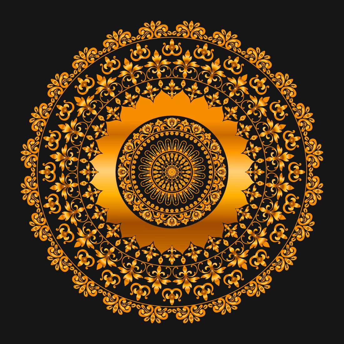05pcs Exclusive, Elegant, Royal, Luxury Unique Mandala Design Template- only in $5 cover image.