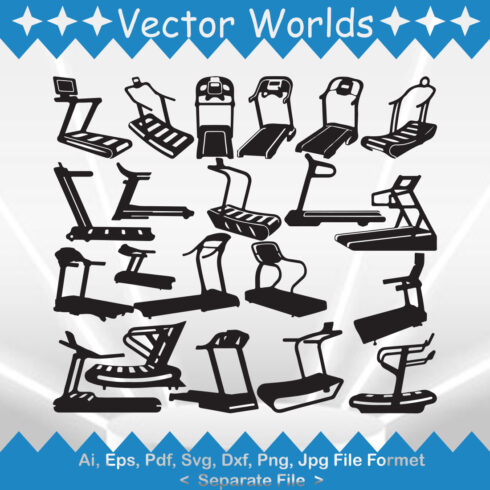 Treadmill SVG Vector Design cover image.