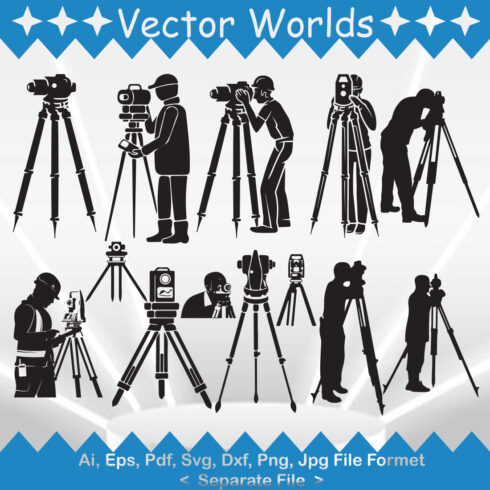 Land Surveyor SVG Vector Design cover image.