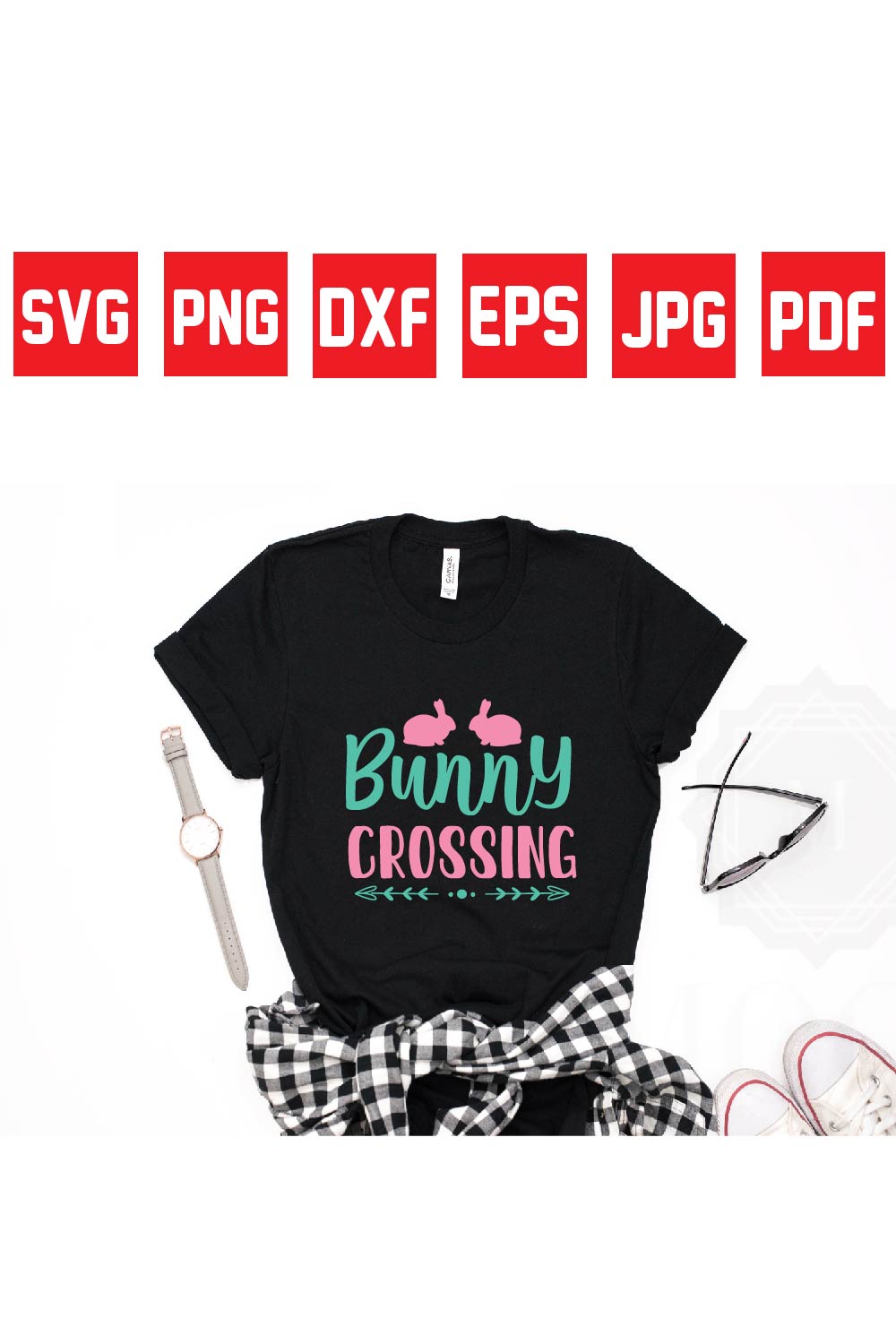 bunny crossing pinterest preview image.