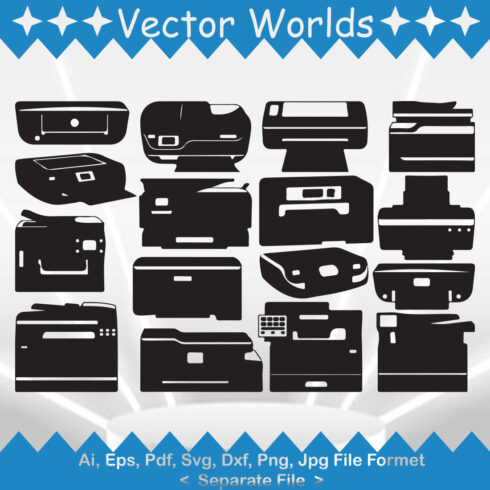 Printer SVG Vector Design cover image.