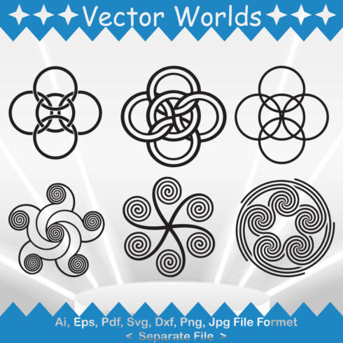 Five Fold Symbol SVG Vector Design cover image.