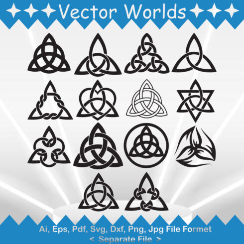 Triquetra Symbol SVG Vector Design cover image.