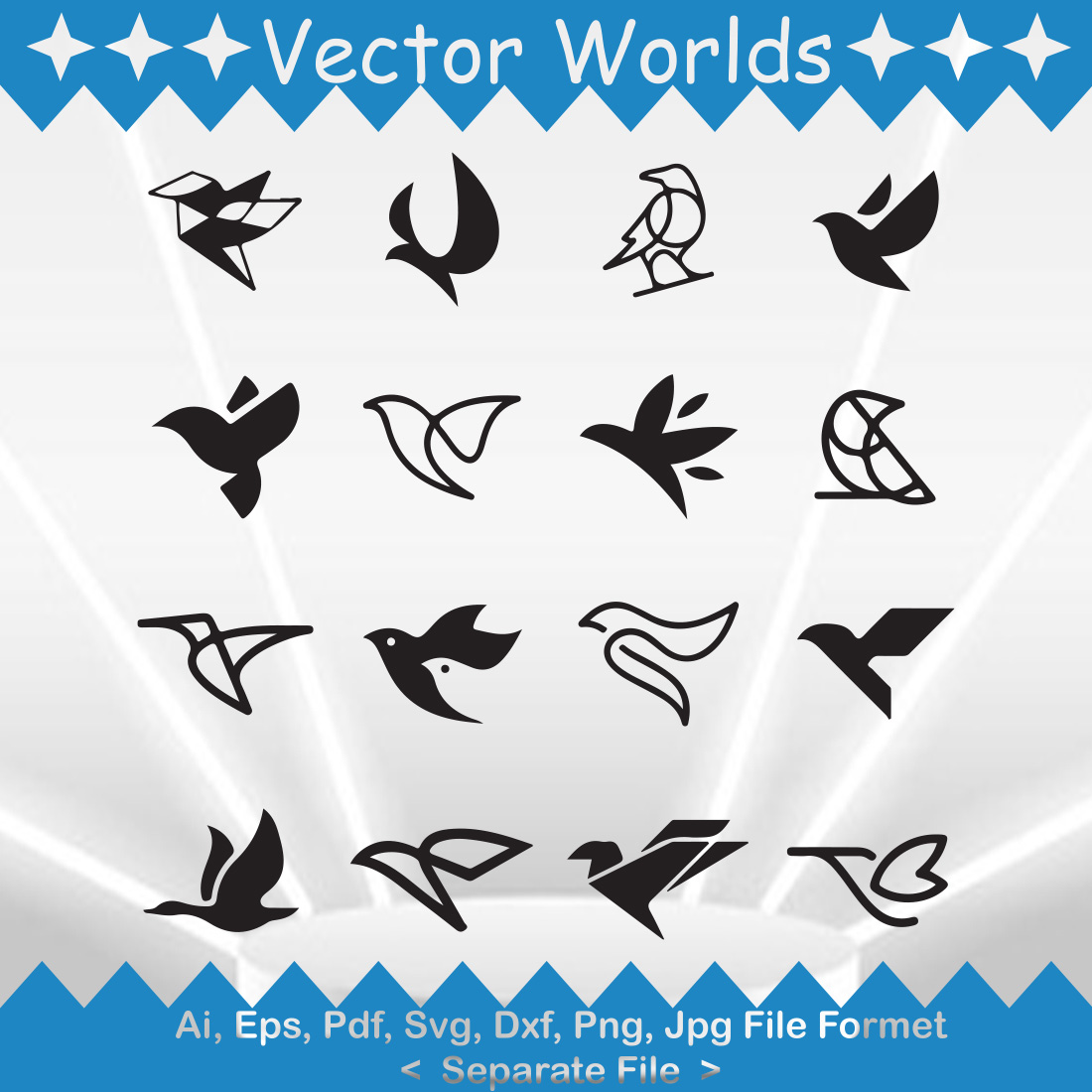 The Bird Symbol SVG Vector Design cover image.