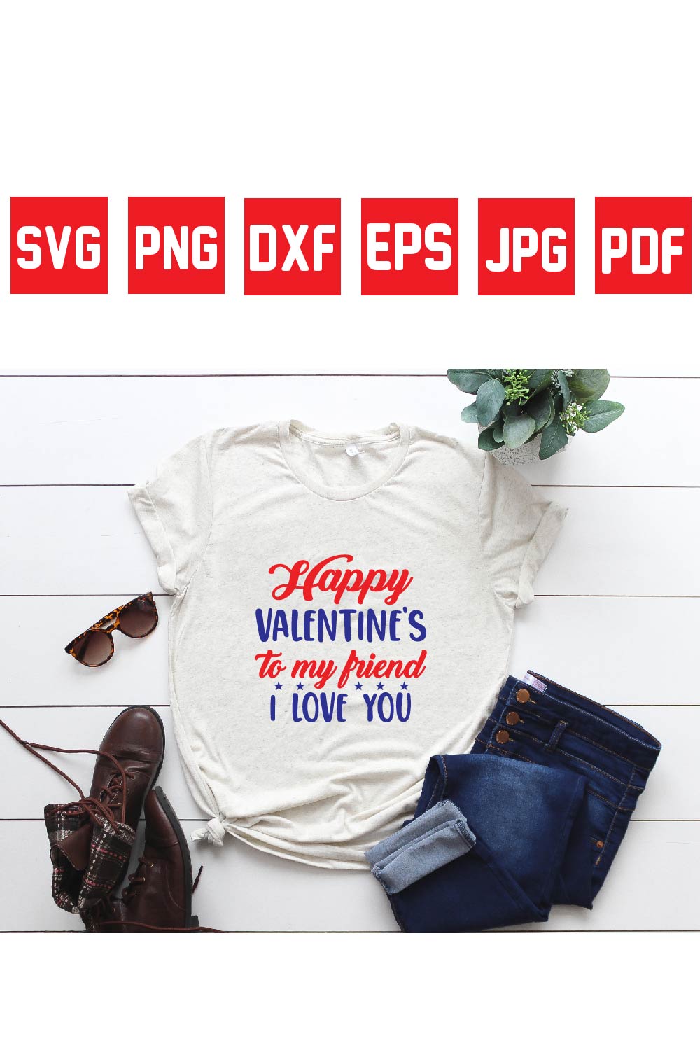 happy valentine’s day to my friend i love you pinterest preview image.