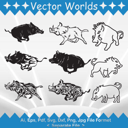 The Boar Symbol SVG Vector Design cover image.