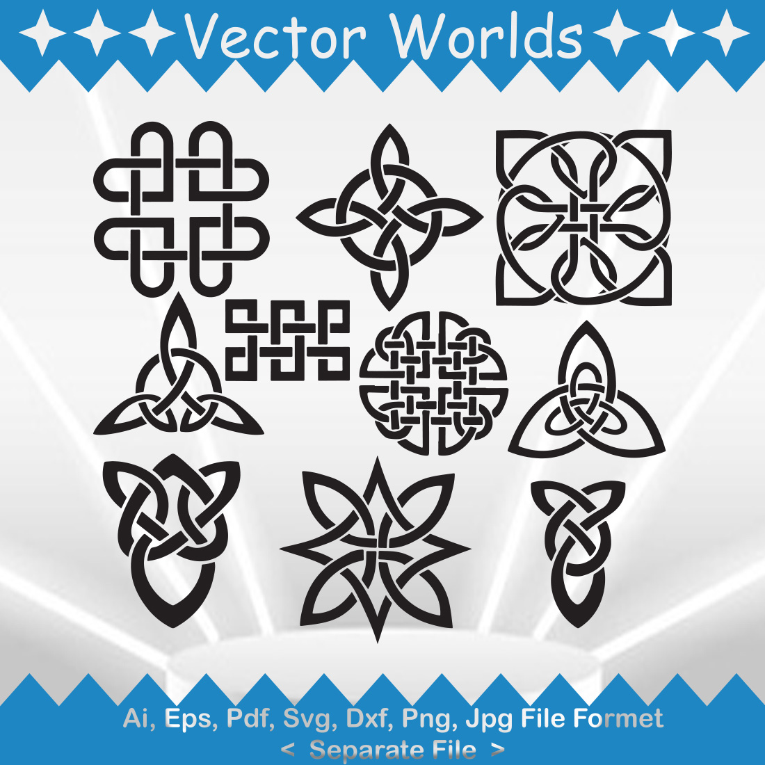 The Celtic Knot Symbol SVG Vector Design preview image.