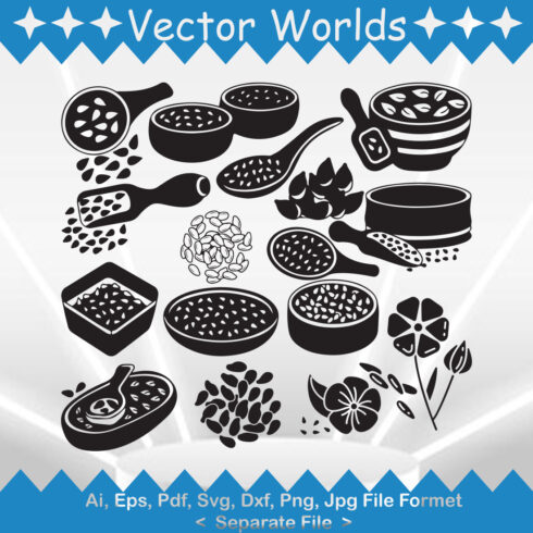 Flax Seeds SVG Vector Design cover image.