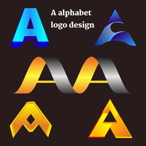 A alphabet logo design cover image.
