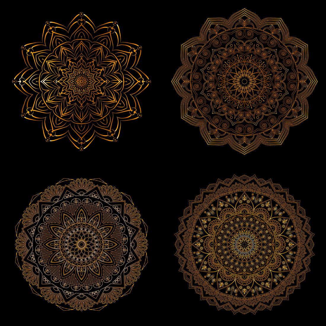 30pcs Royal Luxury Premium Mandala Design Template -only in $10 preview image.