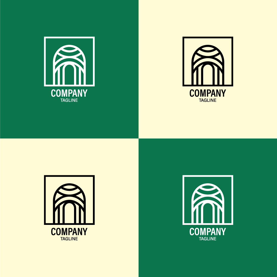 A letter logo monogram design preview image.