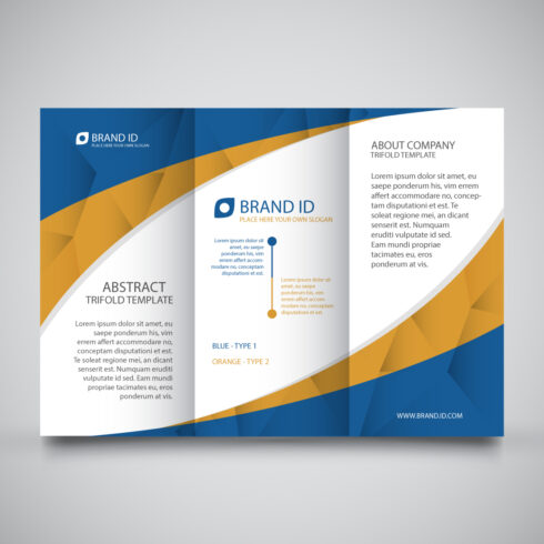 Abstract trifold template cover image.