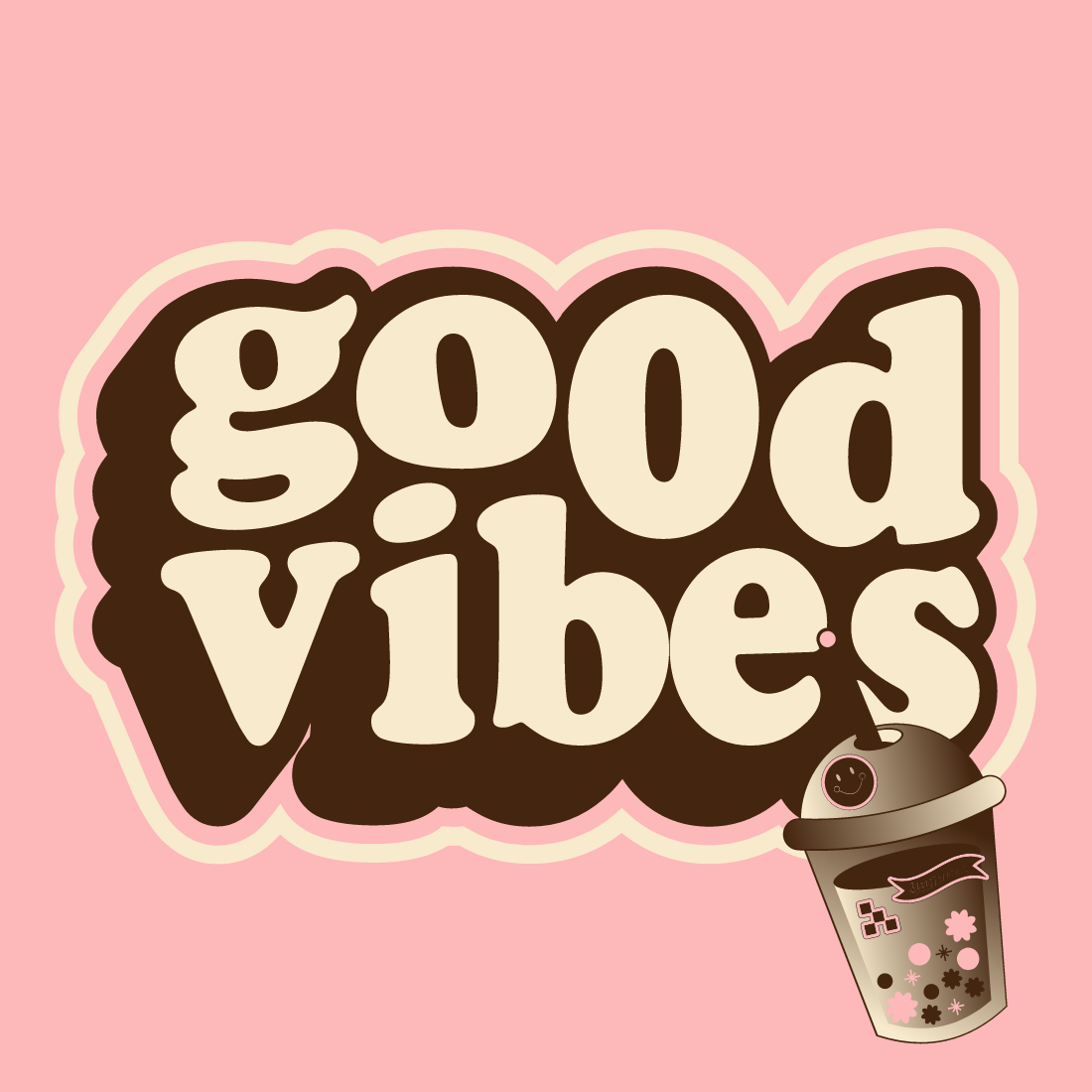 A good vibes T-shirt preview image.