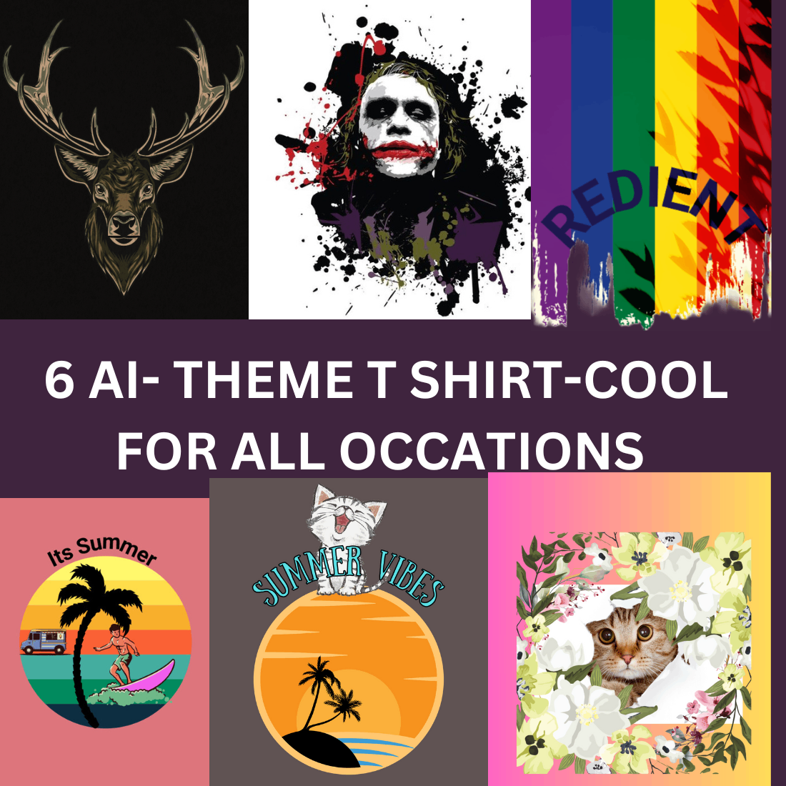 6 AI- THEME T SHIRT-COOL FOR ALL preview image.