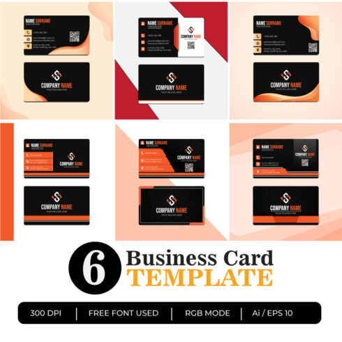 Modern and corporate Business Card Template Design cover image.