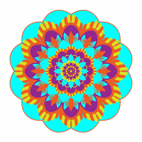 Art Mandala Design Template SVG, Ai, EPS, PDF, JPG, PNG File cover image.