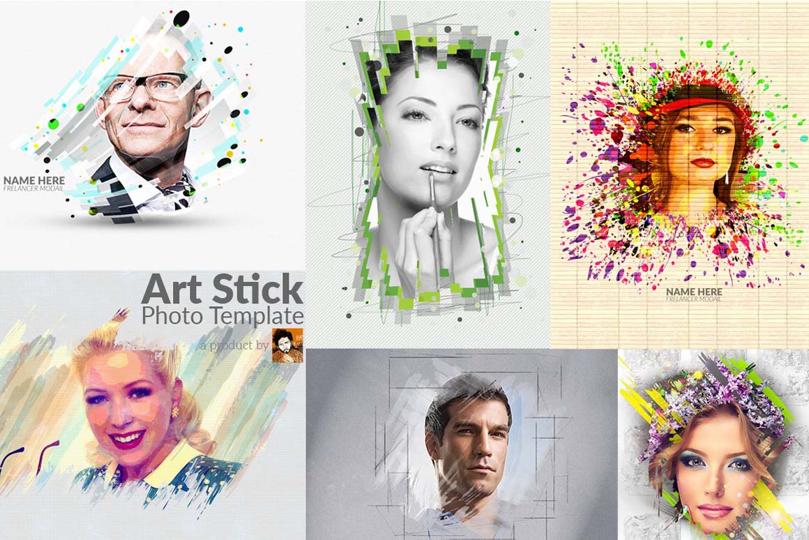 art stick photo template 943