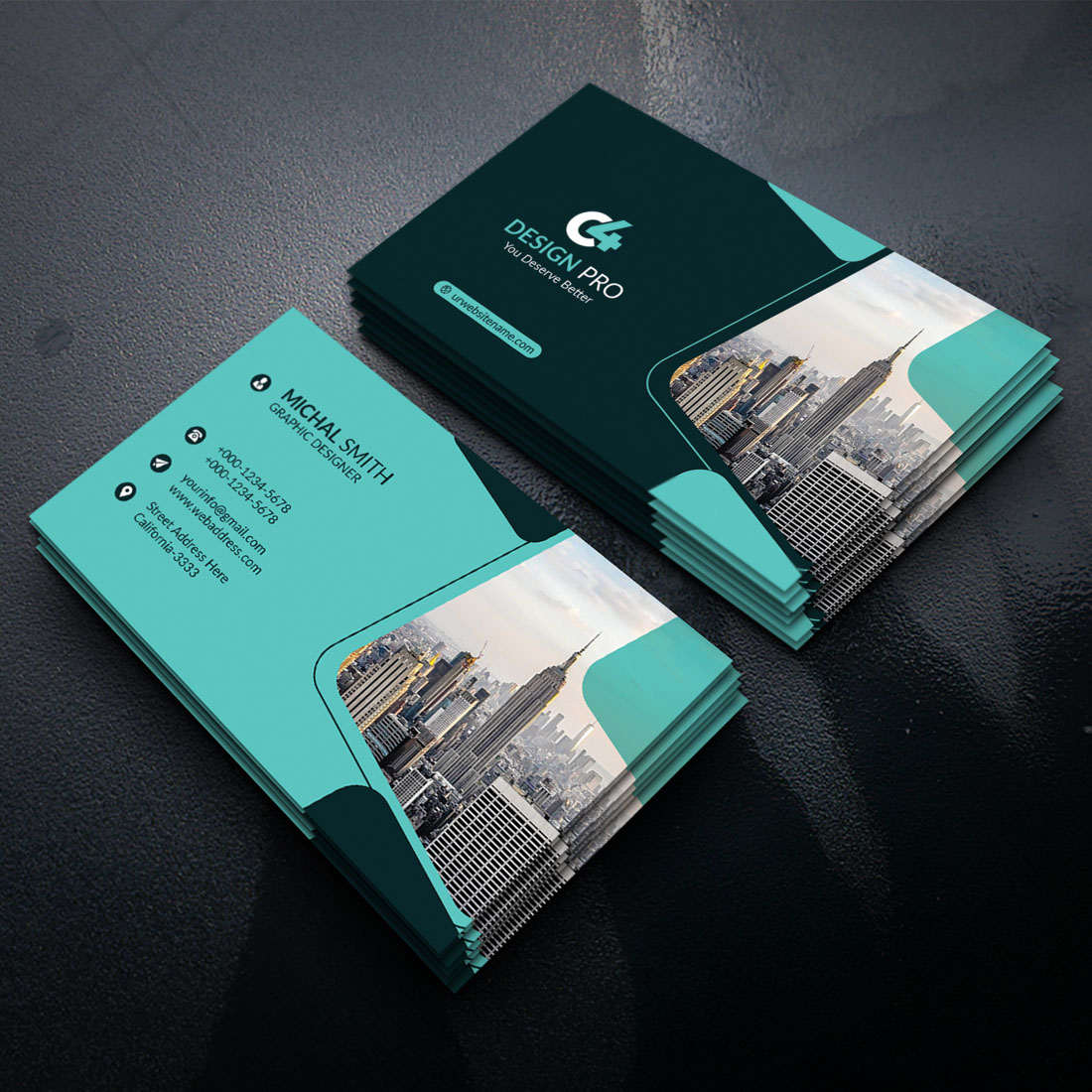2 Business Card Modern Design preview image.