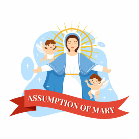 13 Assumption of Mary Illustration cover image.
