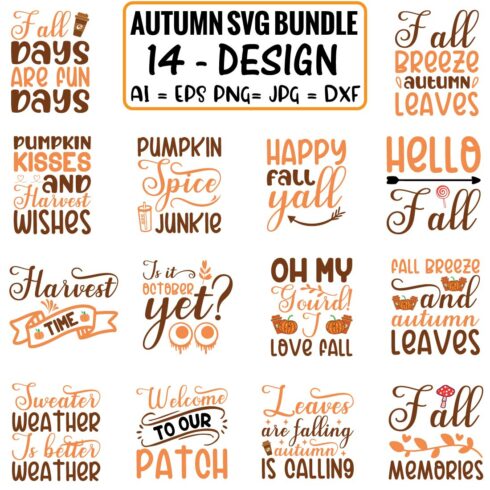 Autumn SVG Bundle cover image.
