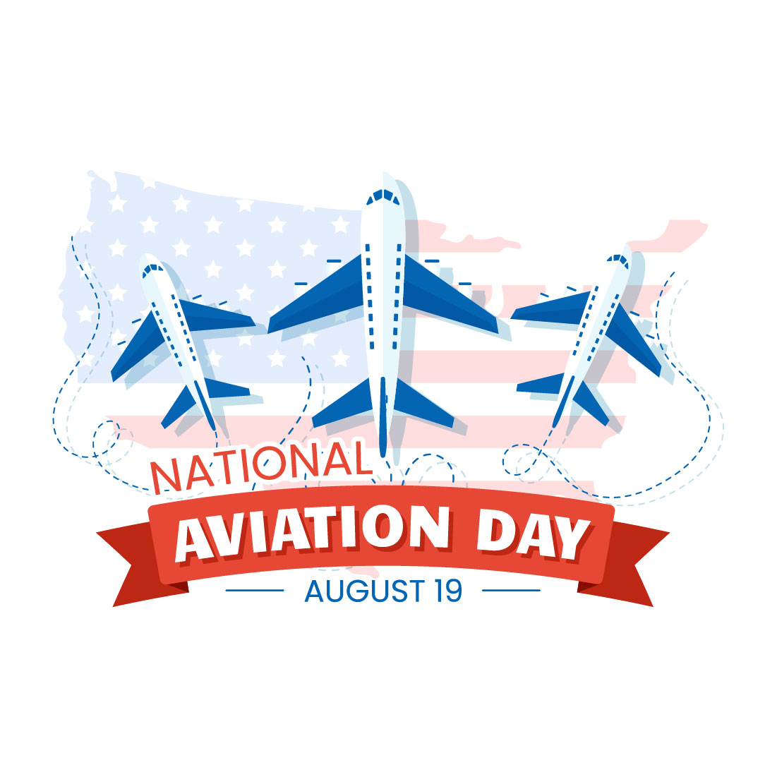 13 National Aviation Day Illustration preview image.