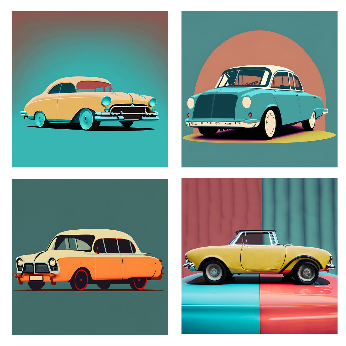 08pcs Premium Car flyer, poster Vectors and Illustrations Design- only in $4 preview image.