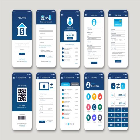 Banking app interface cover image.