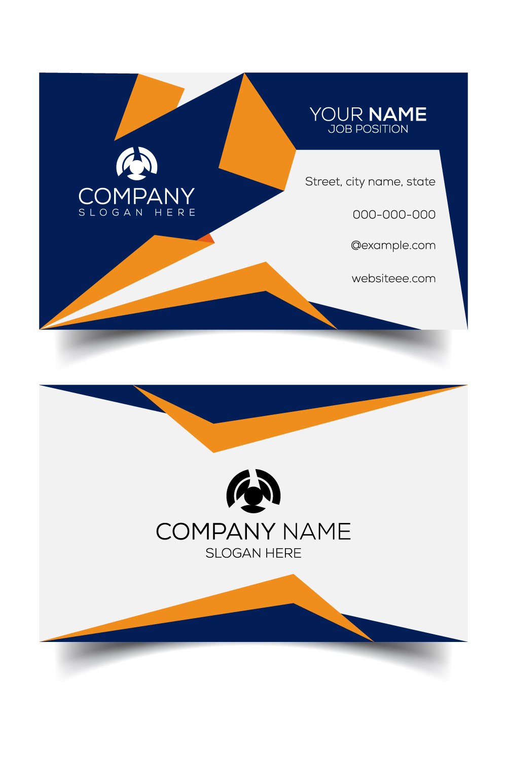 Creative and modern corporate business card template pinterest preview image.