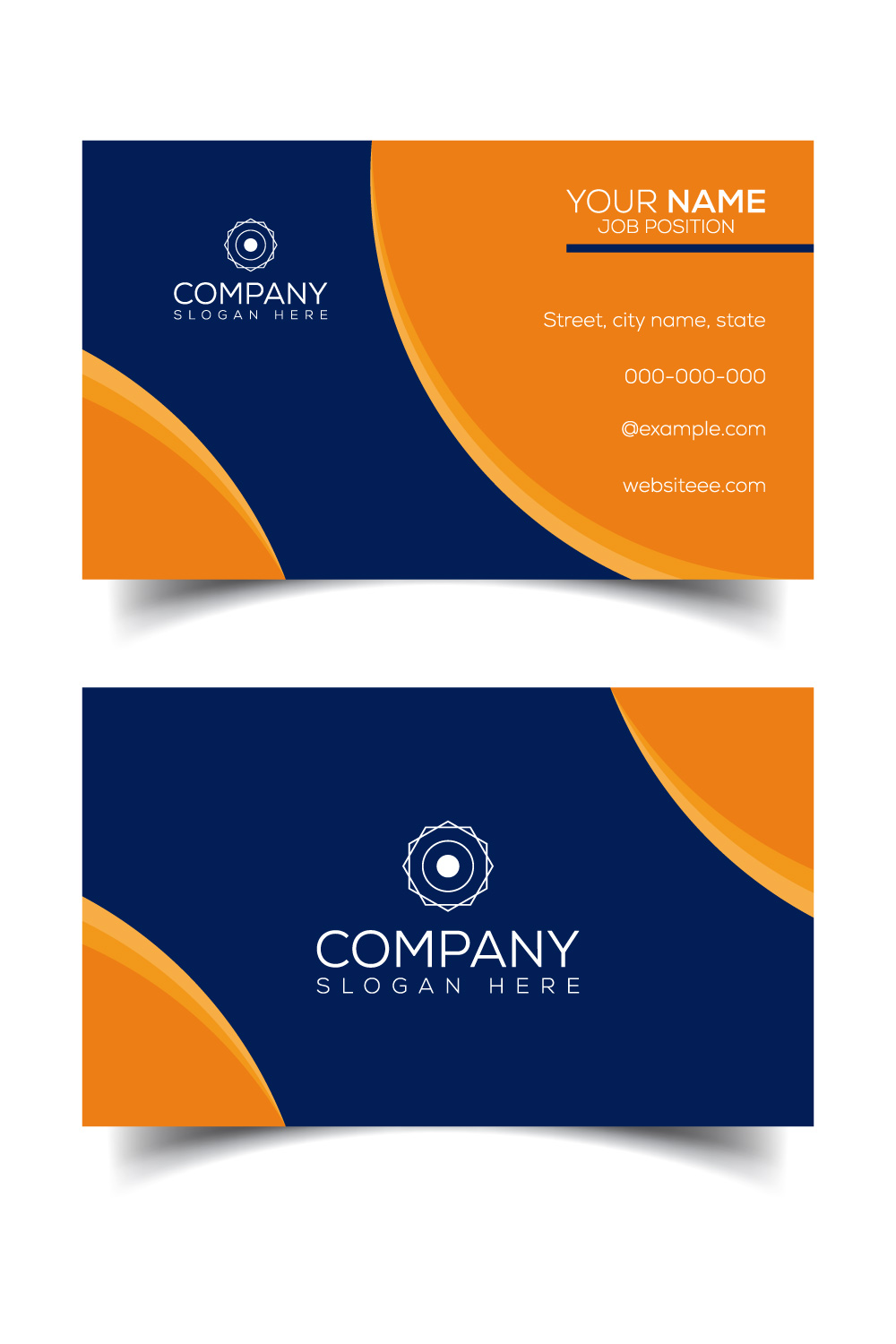 Creative and modern corporate business card template pinterest preview image.