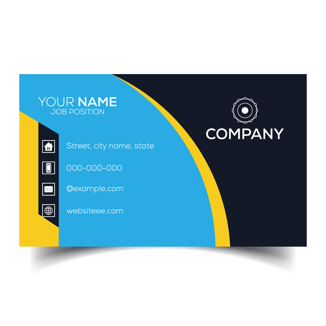 Creative and modern corporate business card template cover image.