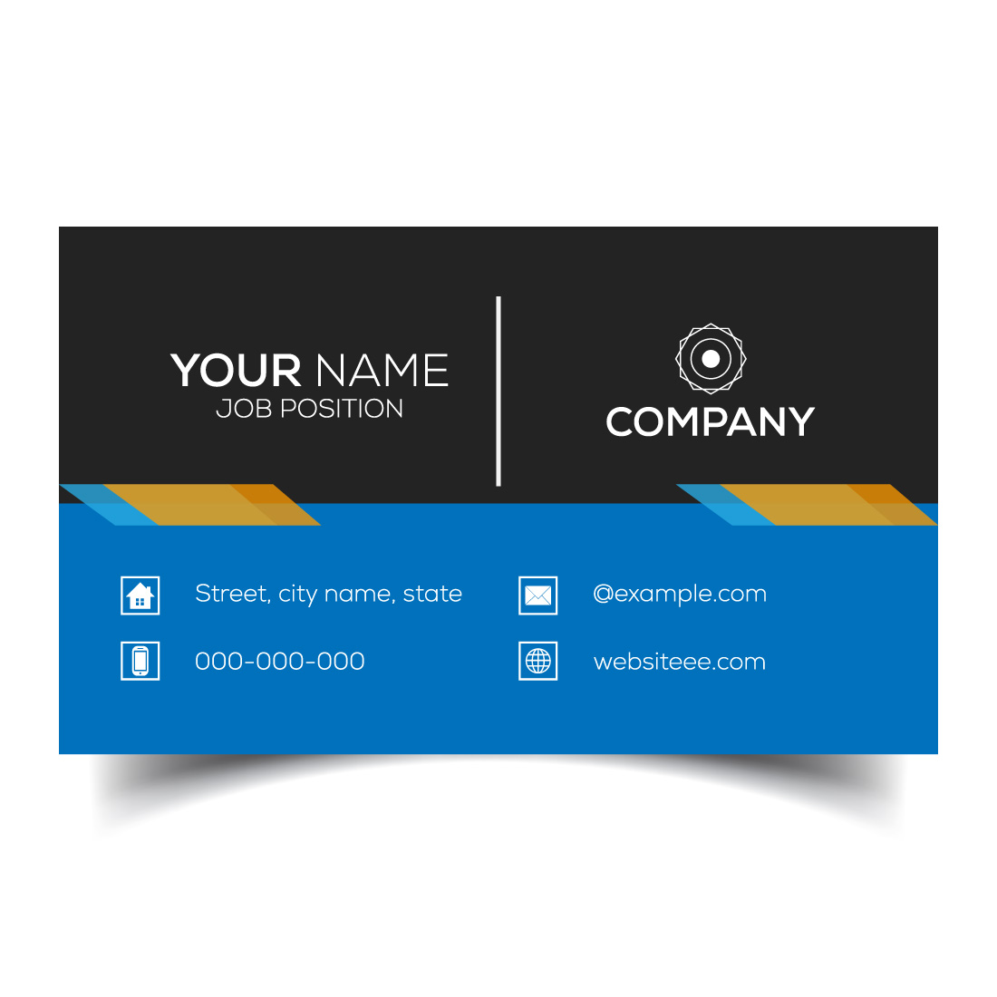 Creative and modern corporate business card template cover image.