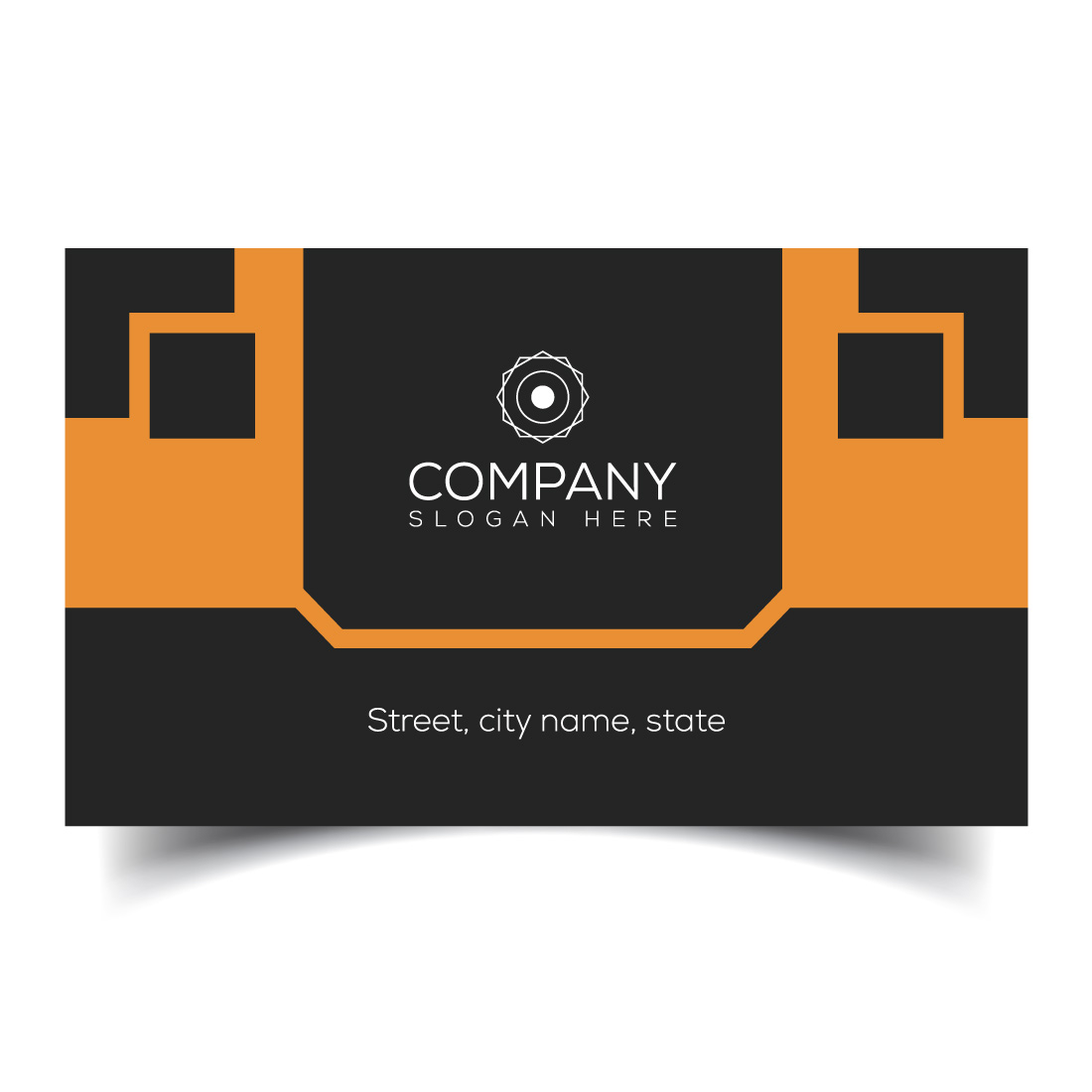 Creative and modern corporate business card template preview image.