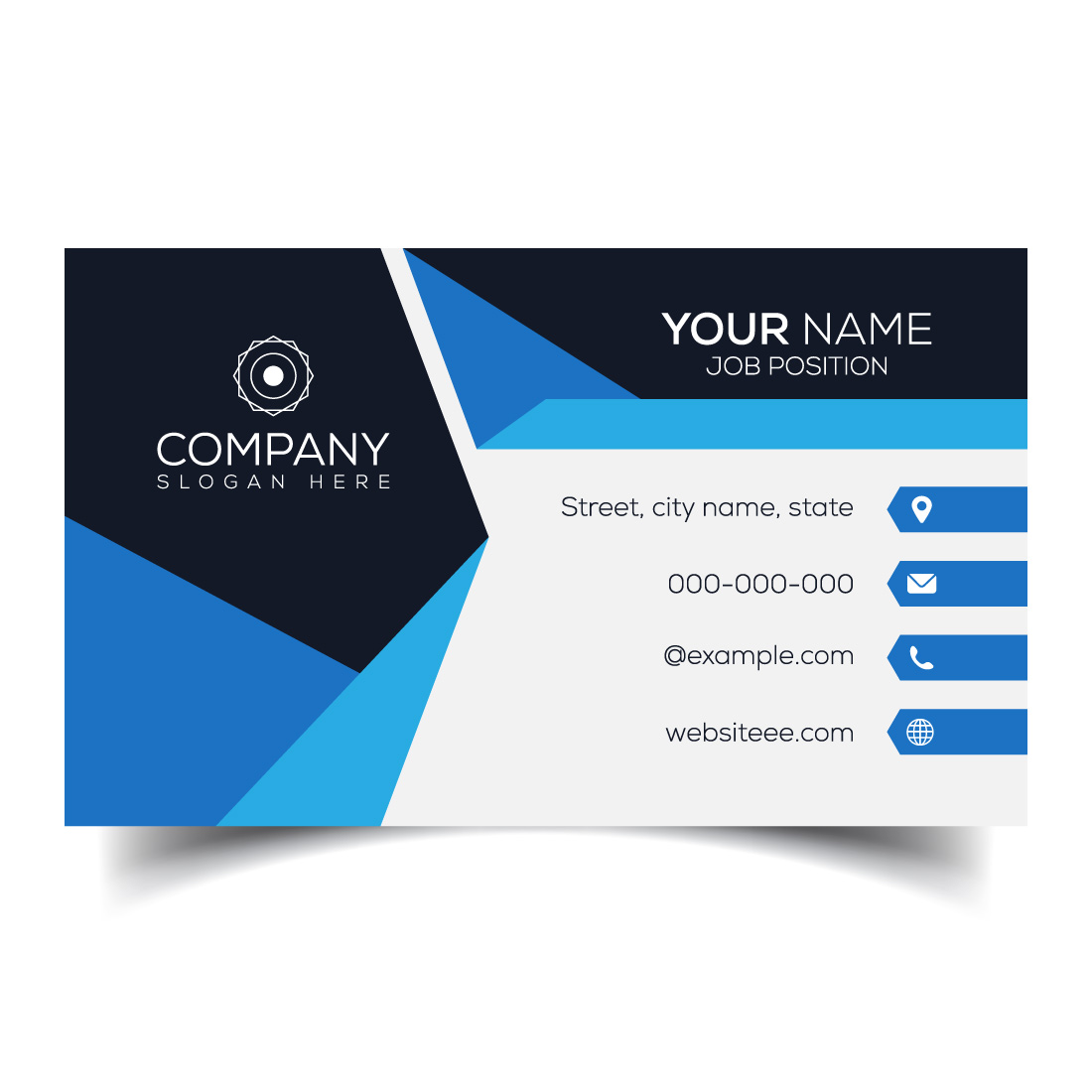 Creative and modern corporate business card template cover image.